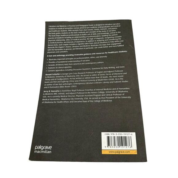 Literature and Medicine A Practical and Pedagogical Guide Book Ronald Schleifer - Picture 2 of 6